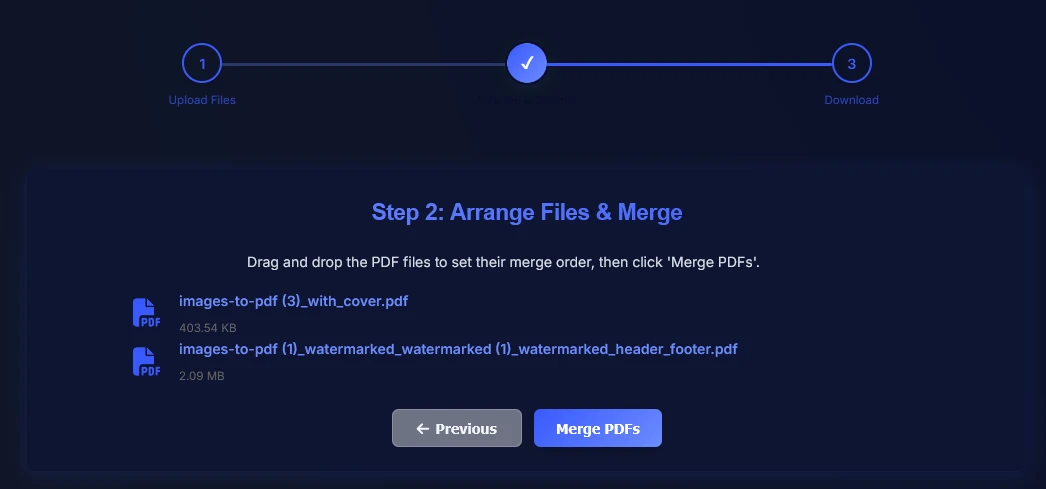 Arrange PDF files