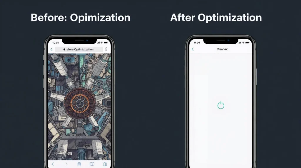 image optimization for website speed example