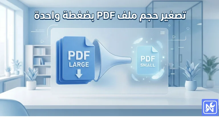 واجهة أداة تصغير حجم ملف PDF بطريقة آمنة