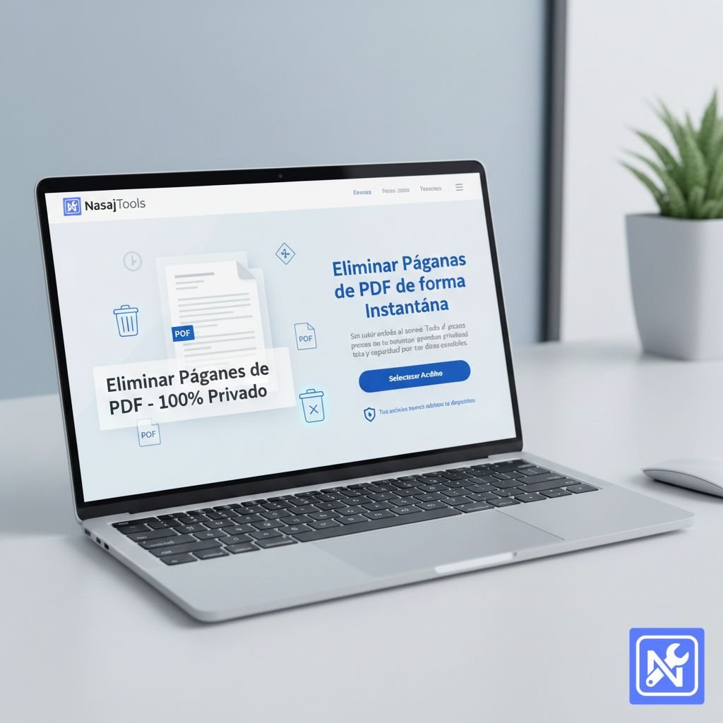 Interfaz moderna para eliminar páginas de un PDF de forma segura y privada.
