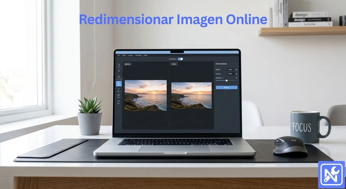 Comparativa de privacidad entre NasajTools y otras webs para redimensionar imágenes online.