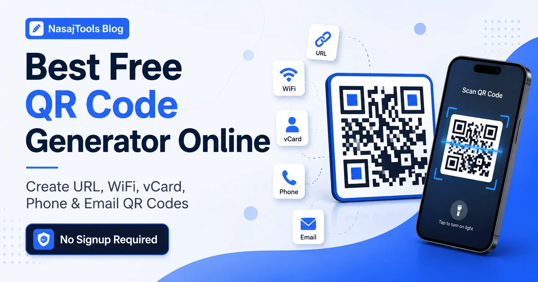 Best free QR code generator online for URL WiFi and vCard QR codes
