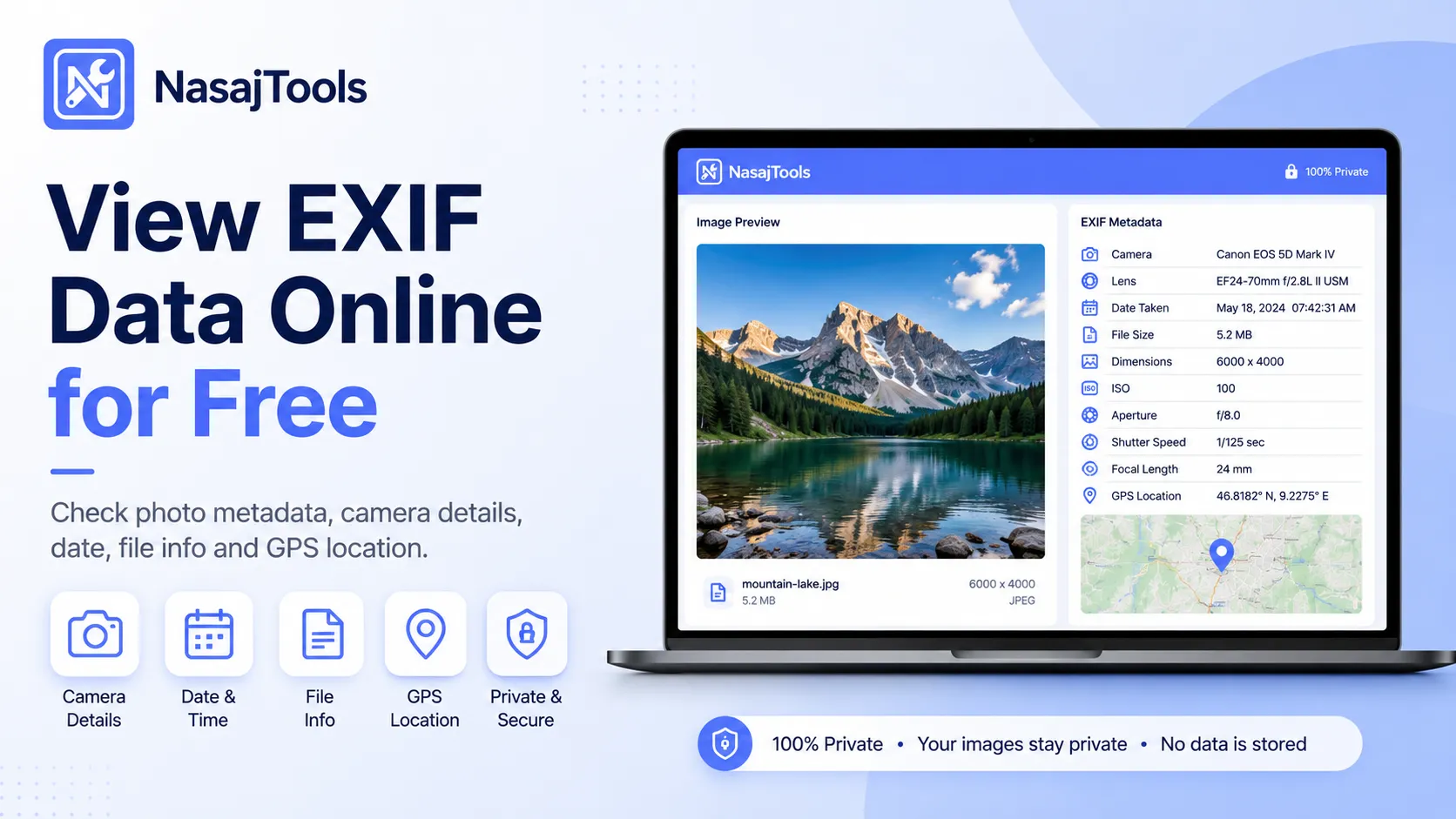 How to View EXIF Data Online for Free 3 View EXIF data online for free with NasajTools EXIF Viewer